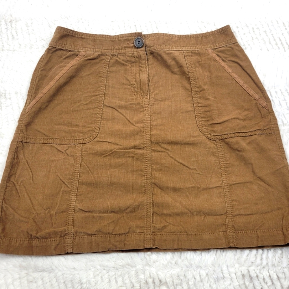 3/$12 Caslon brown corduroy skirt